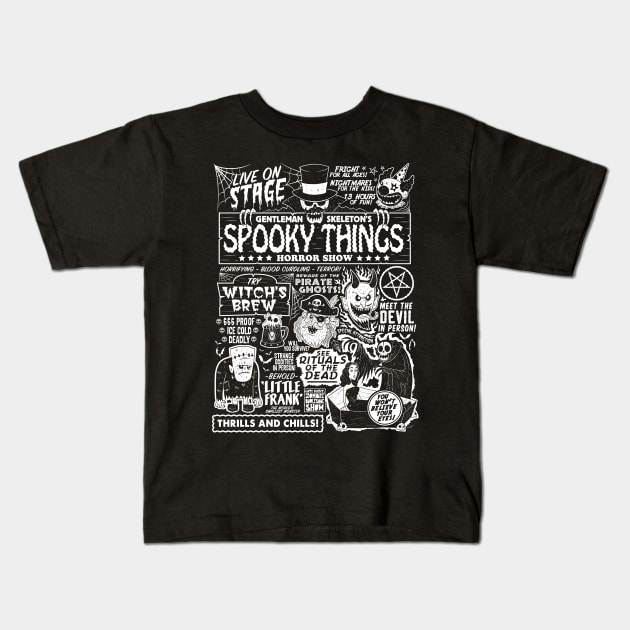 Spooky Things II Kids T-Shirt by chrisraimoart